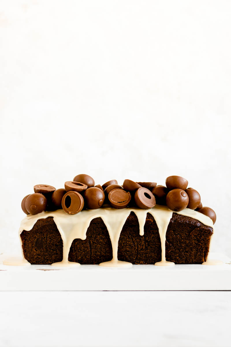 Preparing or a food photography client shoot: Lindt Chocolate Loaf Cake